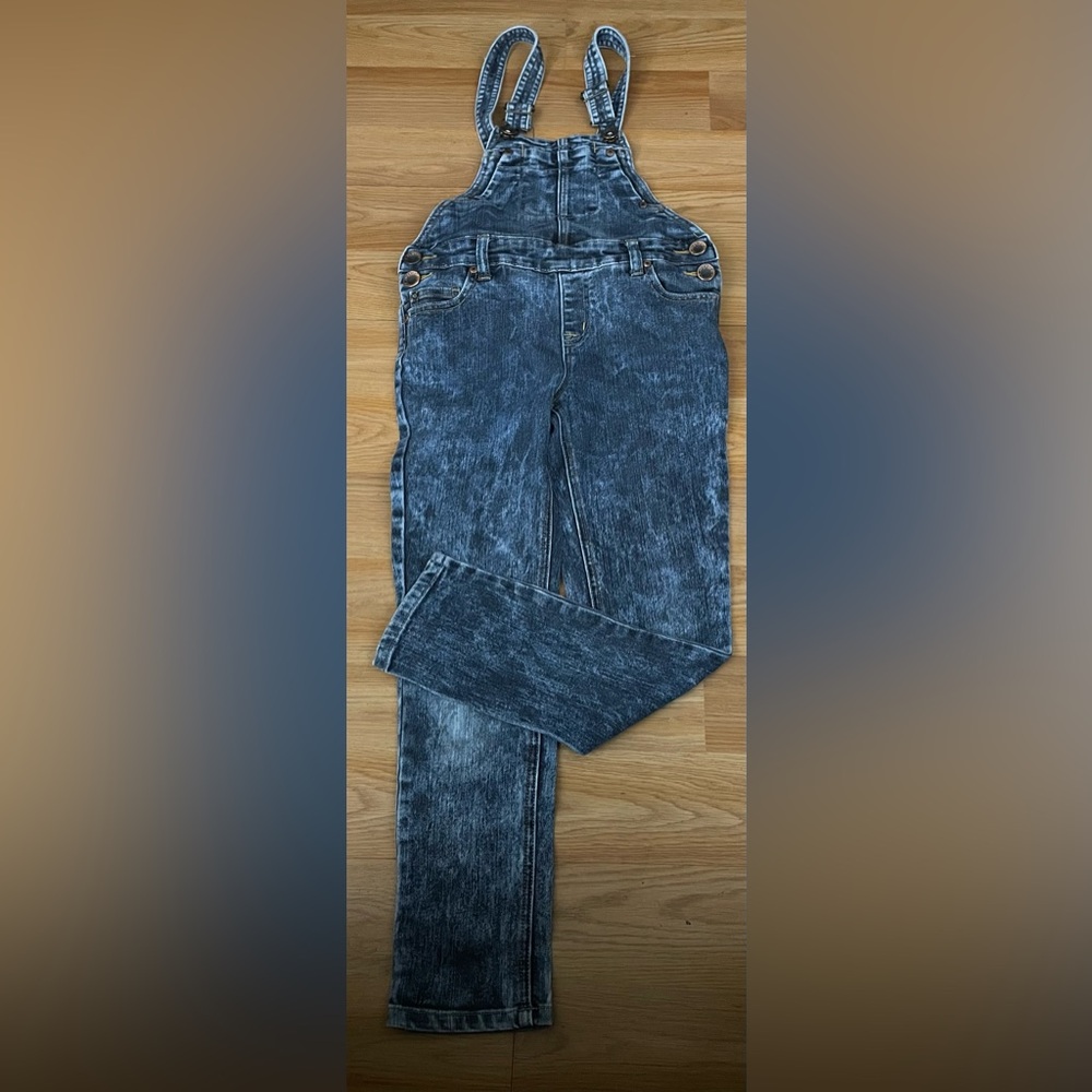 Justice Premium Overall Acid Wash Jeans Size 8H